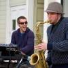 Man In Hat On Sax